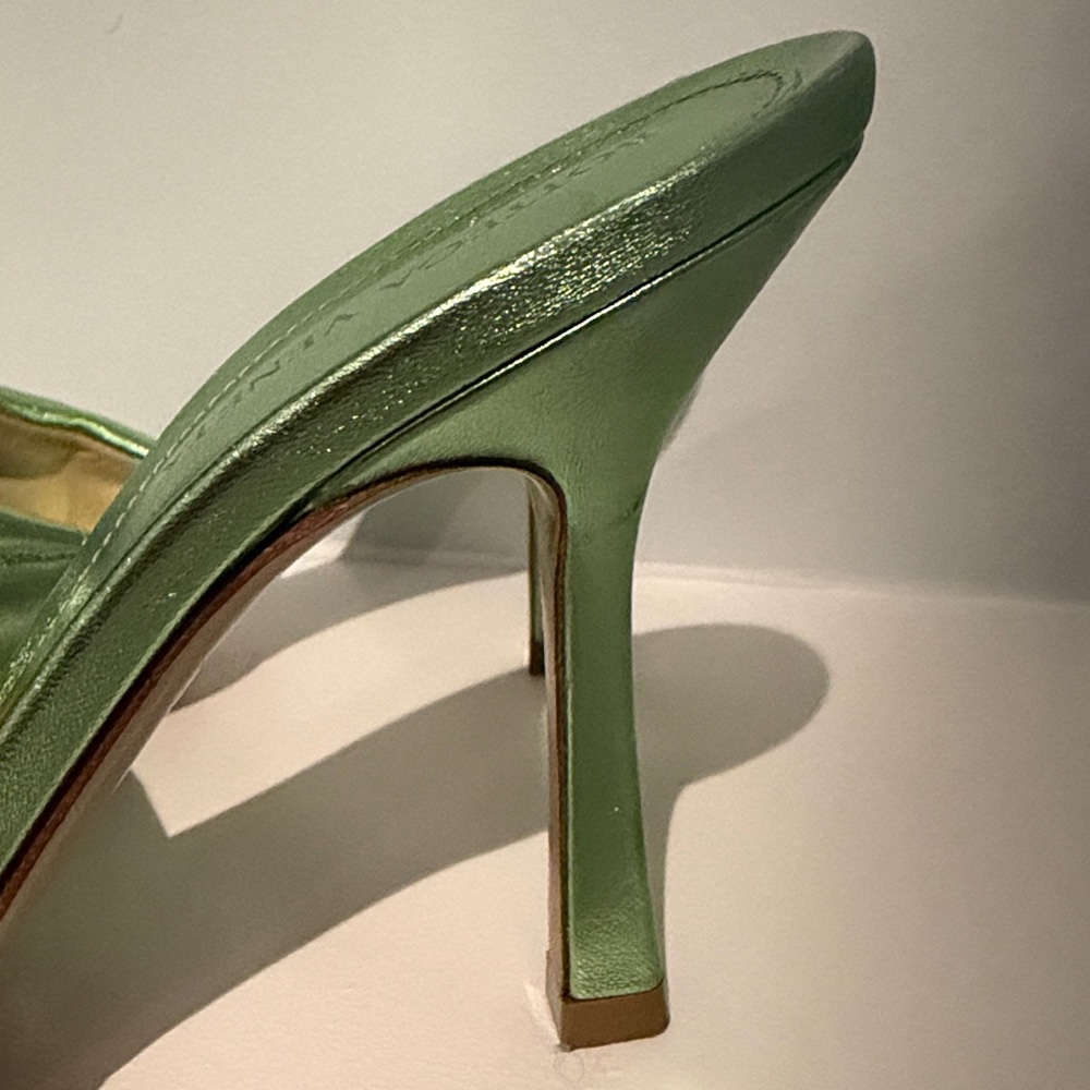 Authentic BOTTEGA VENETA Mule Heels Metallic Size 38 - Picture 12 of 14